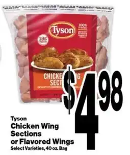 Super Saver Tyson Chicken Wing Sections or Flavored Wings offer