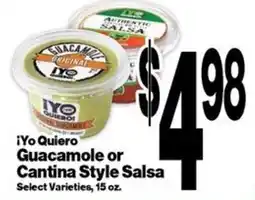 Super Saver iYo Quiero Guacamole or Cantina Style Salsa offer