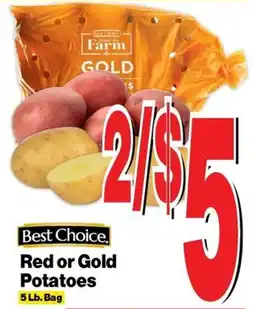 Super Saver Best Choice Red or Gold Potatoes offer