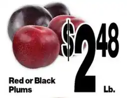Super Saver Red or Black Plums offer