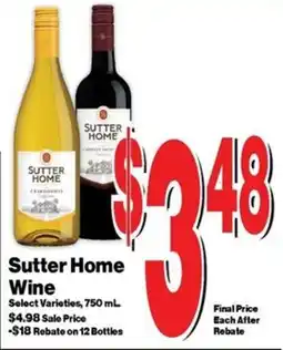 Super Saver Sutter Home Wine offer