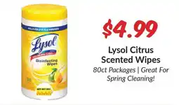 Woodman's Lysol Citrus Scented Wipes offer