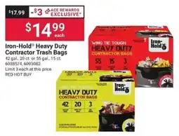 Ace Hardware Iron-Hold heavy duty contractor trash bags offer