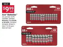 Ace Hardware Ace Batteries offer