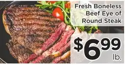 Green Hills Grocery Fresh Boneless Beef Eye of Round Steak offer