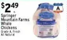Met Foodmarkets Springer mountain farms whole chickens offer