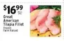 Met Foodmarkets Great American Tilapia Fillet offer