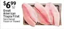 Met Foodmarkets Great American Tilapia Fillet offer