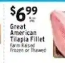 Met Foodmarkets Great American Tilapia Fillet offer