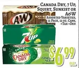Trade Fair Supermarket Canada Dry, 7 Up, Squirt, Sunkist or A&W Assorted Varieties offer