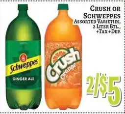 Trade Fair Supermarket Schweppes Crush or Schweppes Assorted Varieties offer