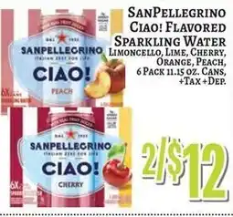 Trade Fair Supermarket Sanpellegrino Ciao! Flavored Sparkling Water offer