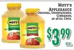 Trade Fair Supermarket Mott's applesauce offer