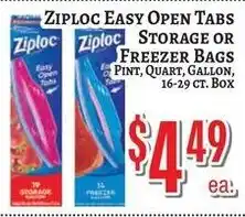 Trade Fair Supermarket Ziploc easy open tabs storage or freezer bags offer