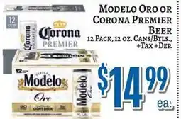 Trade Fair Supermarket Modelo Oro or Corona Premier Beer offer