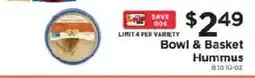 ShopRite Bowl & Basket Hummus offer