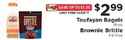 ShopRite Toufayan Bagels, Brownie Brittle offer