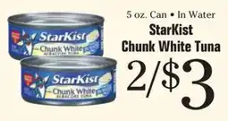 Morton Williams Starkist chunk white tuna offer