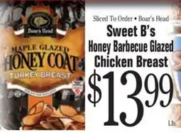 Morton Williams Boar's Head Sweet B's Honey Barbecue Glazed Chicken Breast offer