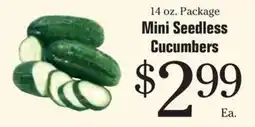 Morton Williams Mini Seedless Cucumbers offer