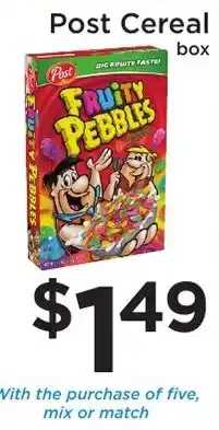 Green Hills Grocery Post Fruity Pebbles offer