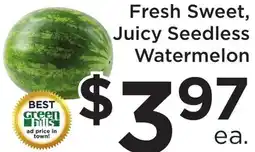 Green Hills Grocery Fresh Sweet, Juicy Seedless Watermelon offer