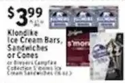 Met Foodmarkets Klondike Ice Cream Bars, Sandwiches or Cones offer