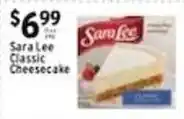 Met Foodmarkets Sara Lee Classic Cheesecake offer