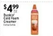 Met Foodmarkets Dunkin' Cold Foam Creamer offer