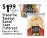 Met Foodmarkets Stonefire Tandoor Baked Naan Flatbread offer
