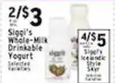 Met Foodmarkets Siggi's Whole-Milk Drinkable Yogurt offer