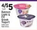 Met Foodmarkets Dannon Light & Fit Greek Yogurt offer