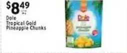 Met Foodmarkets Dole Tropical Gold, Pineapple Chunks offer
