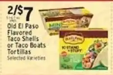 Met Foodmarkets Old El Paso Flavored Taco Shells or Taco Boats Tortillas offer