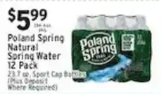 Met Foodmarkets Poland Spring Natural Spring Water offer