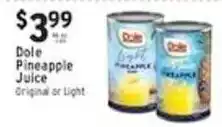 Met Foodmarkets Dole Pineapple Juice offer