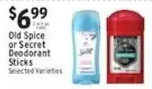 Met Foodmarkets Old Spice or Secret Deodorant Sticks offer