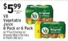 Met Foodmarkets V8 vegetable juice offer