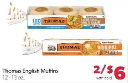 Family Fare Thomas English Muffins offer