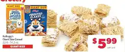 Family Fare Kellogg's Giant Size Cereal offer