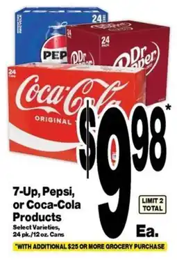 Super Saver 7-up, pepsi, or coca-cola products offer