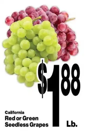 California Red or Green Seedless Grapes