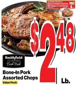 Super Saver Smithfield bone-in pork assorted chops offer