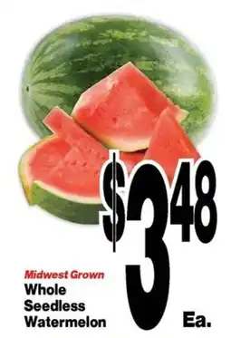 Super Saver Midwest Grown Whole Seedless Watermelon offer