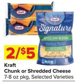 Shop 'n Save Kraft Chunk or Shredded Cheese offer