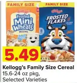 Shop 'n Save Kellogg's Family Size Cereal offer