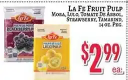 Trade Fair Supermarket La Fe fruit pulp offer