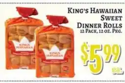 Trade Fair Supermarket King's Hawaiian sweet dinner rolls offer