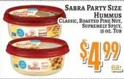 Trade Fair Supermarket Sabra party size hummus offer
