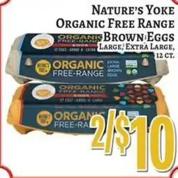 Trade Fair Supermarket Nature's Yoke organic free range brown eggs offer